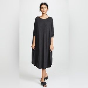 Hatch The Jersey Drape Dress Maternity in Charcoal O/S